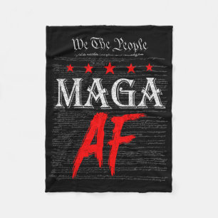 Funny We The People Mega Af Us Flag We The People Fleece Blanket