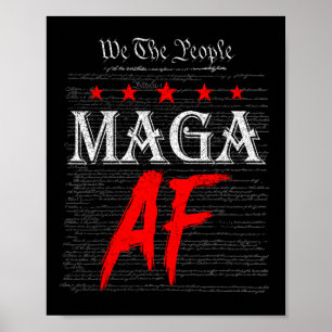 Funny We The People Mega Af Us Flag We The People Poster