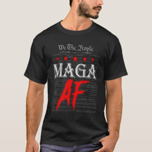 Funny We The People Mega Af Us Flag We The People  T-Shirt