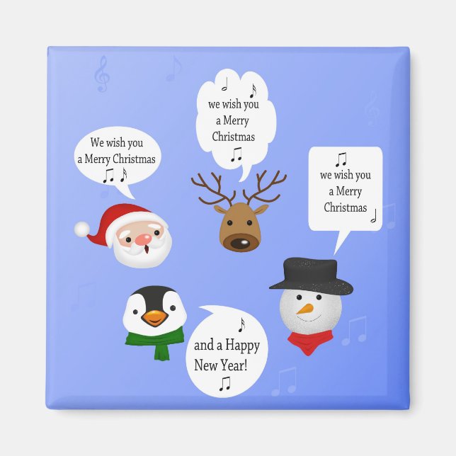 Funny We Wish You a Merry Christmas Magnet (Front)