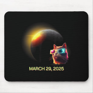 Funny Wearing Solar Eclipse Cat Solar Eclipse Mouse Pad