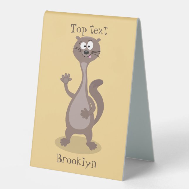 Funny weasel cartoon illustration (Front)
