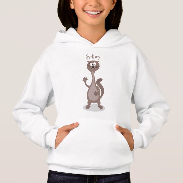 Funny weasel cartoon illustration (Front)