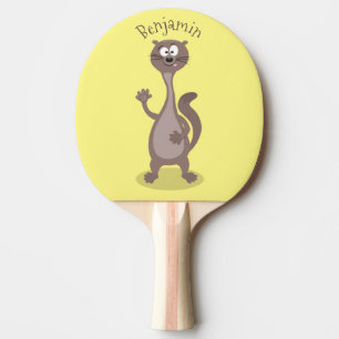 Funny weasel cartoon illustration ping pong paddle