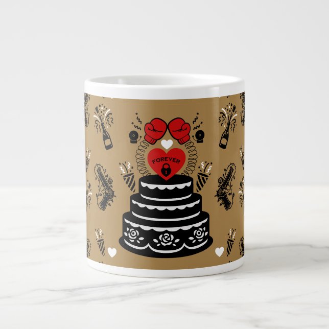 Funny Wedding Anniversary Party Large Coffee Mug (Front)