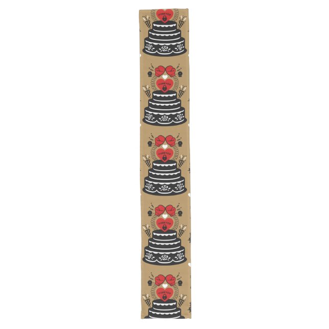 Funny Wedding Anniversary Party Long Table Runner (Front)