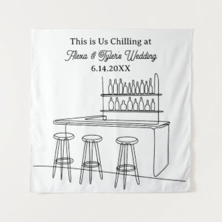 Funny Wedding Backdrop Photo Prop Tapestry