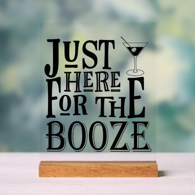 Funny Wedding Bar Acrylic Sign (Neutral)