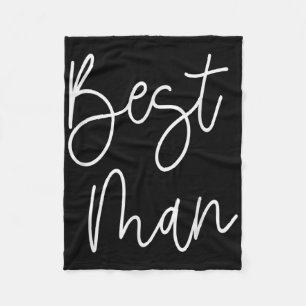 Funny Wedding Bridal Party Groomsmen Best Man Fleece Blanket