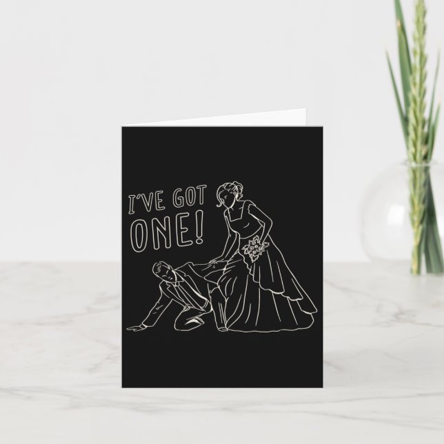 Funny Wedding Bride And Groom Design  Card (Front)