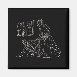 Funny Wedding Bride And Groom Design Magnet