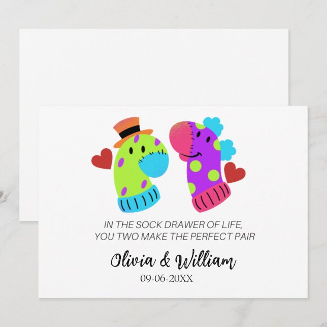 Funny Wedding Card, Couples Card, Funny Engagement Announcement (Front/Back)