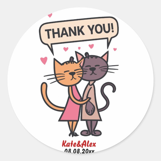 Funny  Wedding Classic Round Sticker (Front)