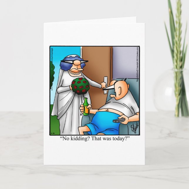 Funny Wedding Congratulations Greeting Card (Front)