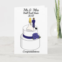 Funny Wedding Day Congratulations Customisable Car