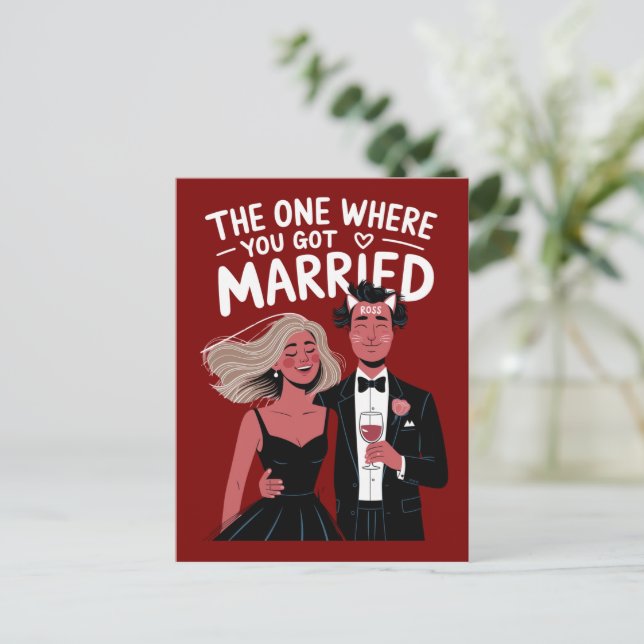 Funny Wedding Engagement Congratulations  Postcard (Standing Front)