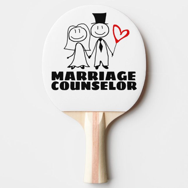 FUNNY WEDDING GIFT MARRIAGE COUNSELOR PING PONG PADDLE (Front)
