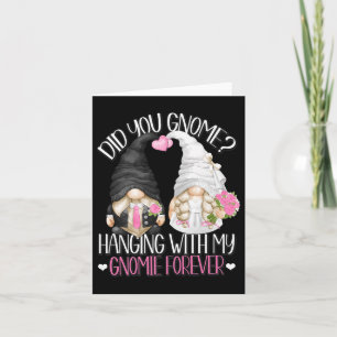 Funny Wedding Groom Bride Gnome Pun Hanging With M Card