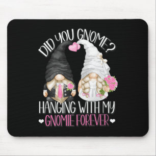 Funny Wedding Groom Bride Gnome Pun Hanging With M Mouse Pad
