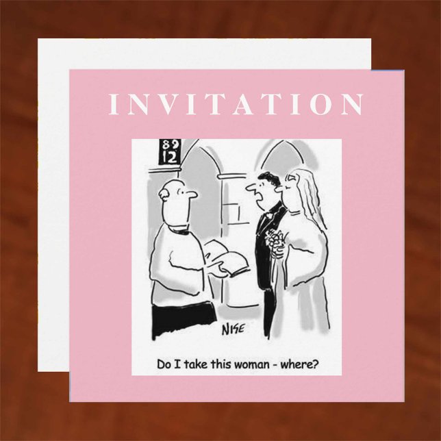 Funny Wedding Invitation. Groom and Vicar Invitation (Creator Uploaded)