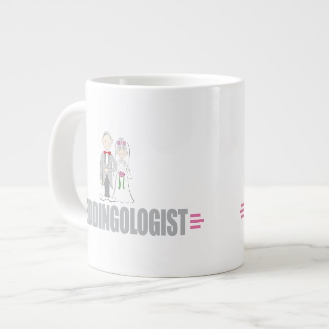 Funny Wedding Large Coffee Mug (Front Left)