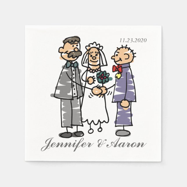 Funny Wedding Napkin (Front)