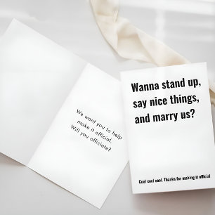 Funny Wedding Officiant Proposal Card Hilarious