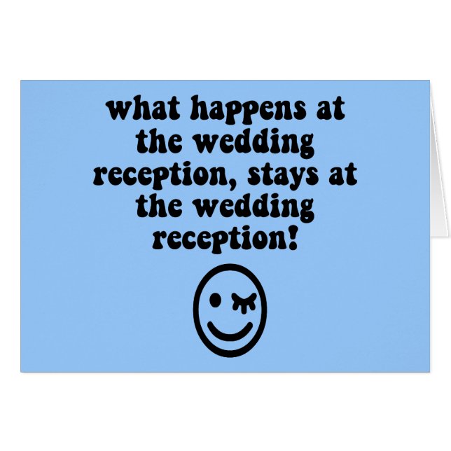 Funny wedding reception (Front Horizontal)