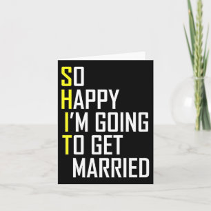 Funny Wedding Sarcastic Groom Bride Engagement Wed Card