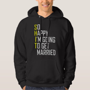 Funny Wedding Sarcastic Groom Bride Engagement Wed Hoodie