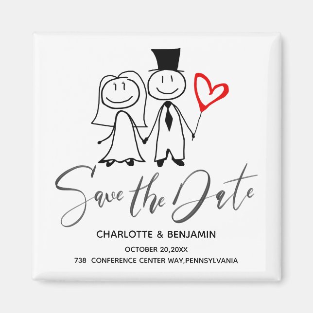 Funny Wedding Save the Date  Magnet (Front)