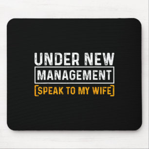 Funny Wedding Under New Management Just Married Ma Mouse Pad