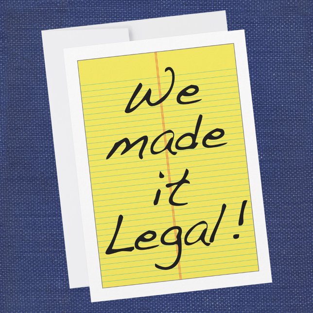 Funny Wedding We Made it Legal Invitation (Creator Uploaded)