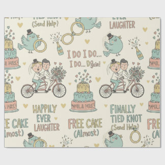 Funny wedding wrapping paper