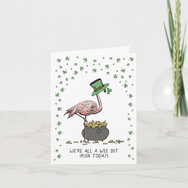Funny Wee bit Irish St Patrick’s Day Card (Front)