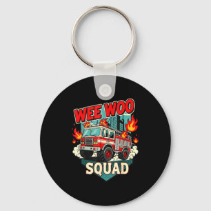 Funny Wee Woo Squad Fire Department Firefighter Fi Key Ring