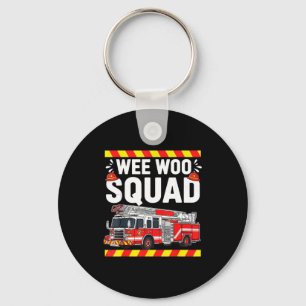 Funny Wee Woo Squad Fire Department Firefighter Fi Key Ring