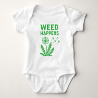 Funny Weed Happens Vintage Dandelion Ink Stamp Art