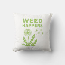 Funny Weed Happens Vintage Dandelion Ink Stamp Art