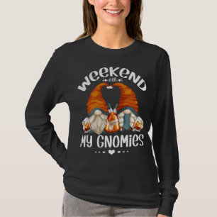 Funny Weekend Gnomes Bourbon Lover Cute Gnomies T-Shirt