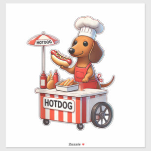Funny Weenie Dachshund Dog Sausage Hotdog Sandwich