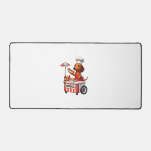 Funny Weenie Dachshund Dog Sausage Hotdog Sandwich Desk Mat