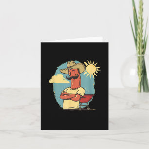 Funny Weenie Face In Bbq Season For Hotdogs Lovers Card