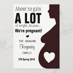 Funny Weight Gain Pregnancy Announcement