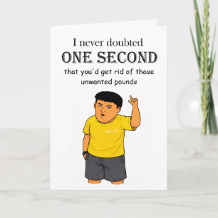 Funny weight loss congratulations card