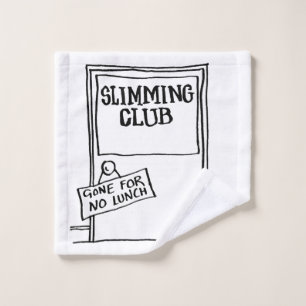 Funny Weight Watchers Slimming Club Sign Wash Cloth