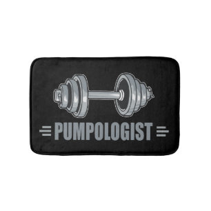 Funny Weightlifting Body Building Bath Mat