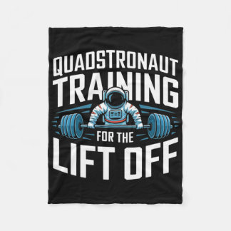 Funny Weightlifting Bodybuilding Gym Fitness Astro Fleece Blanket