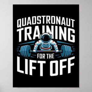 Funny Weightlifting Bodybuilding Gym Fitness Astro Poster