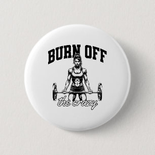 Funny Weightlifting Bodybuilding Power Lifting Say 6 Cm Round Badge